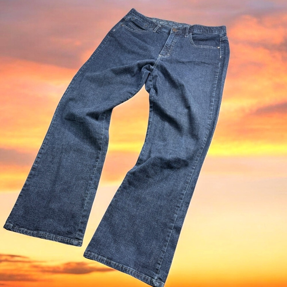 Lee Jeans Women 14S Blue‎ Comfort Waistband Straight Leg Denim Casual Classic